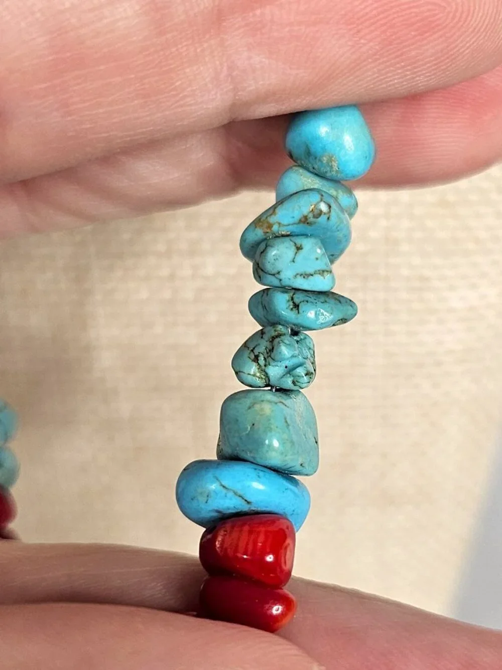 Southwestern Turquoise Stone Necklace | Large Pendant | 24